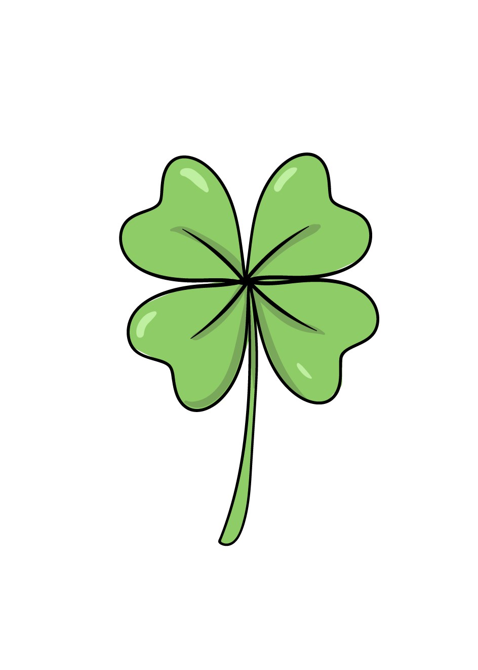 How To Draw A Four-Leaf Clover